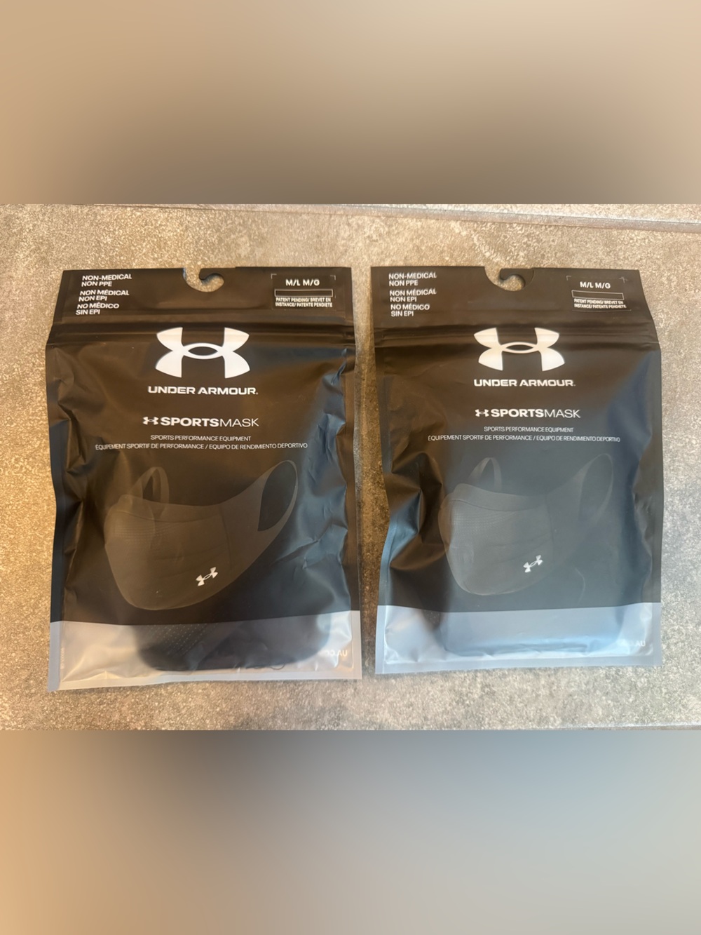 Under Armour Sportsmask Face Mask bundle 2 performance non medical Face Masks M/